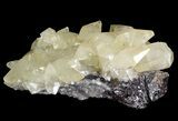 Calcite On Quartz & Sphalerite - Elmwood Mine #66313-2